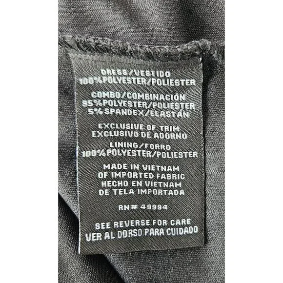 R&M Richards Womens Elegant Dress Plus 20W Black Sheer Capelet Evening Cocktail - Picture 16 of 16